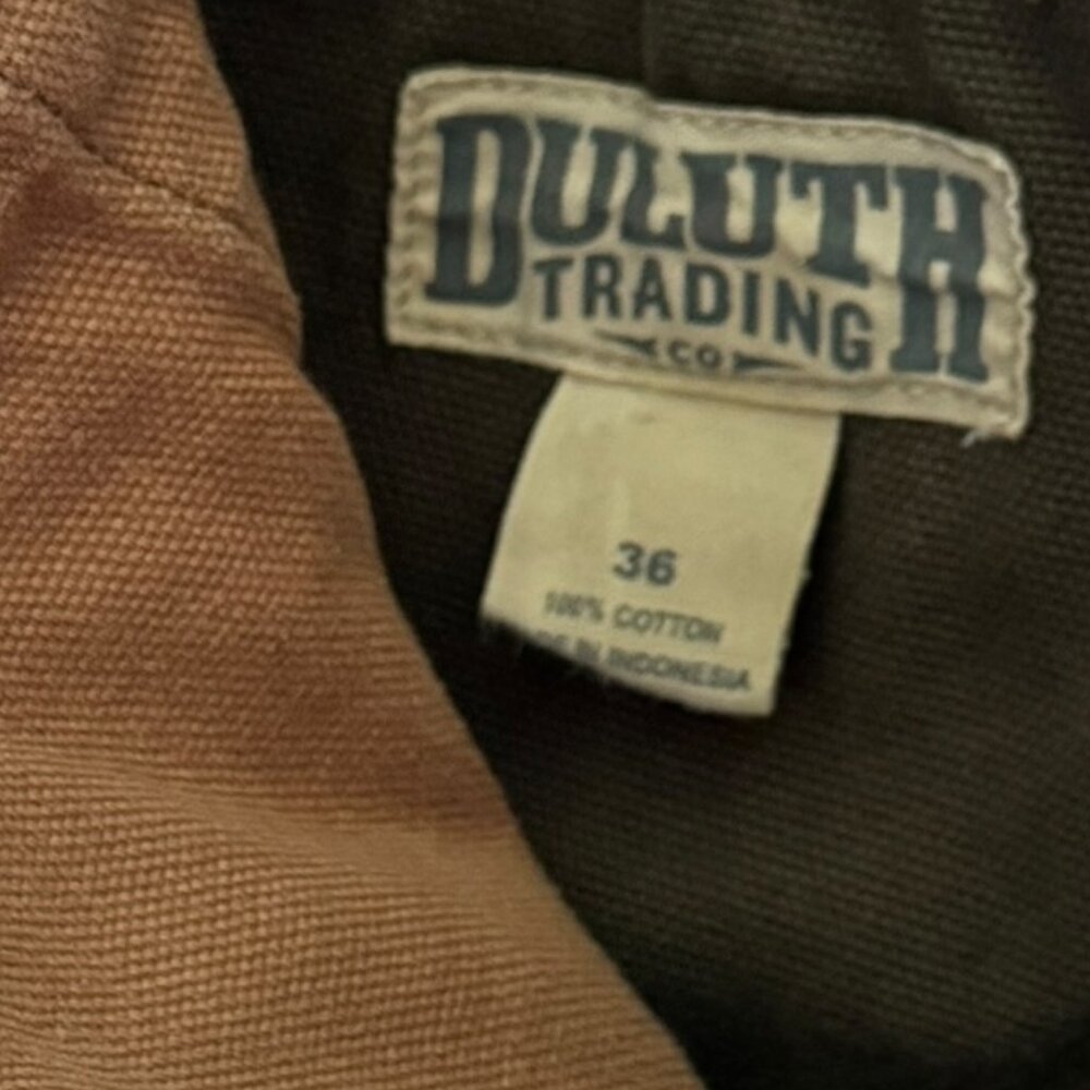 Duluth Trading Co Sz 36 Cargo Carpenter Shorts Utility Heavyweight Pockets Green - Picture 5 of 15